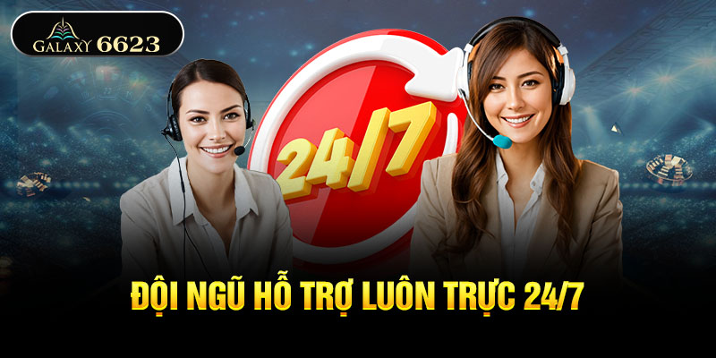 Đội ngũ hỗ trợ luôn trực 24/7